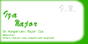 iza major business card